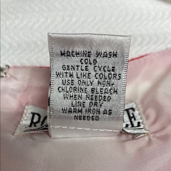 Robbie Bee Dress Midi Sleeveless Floral Grosgrain Ribbon Pink White Size 14 - Picture 3 of 11